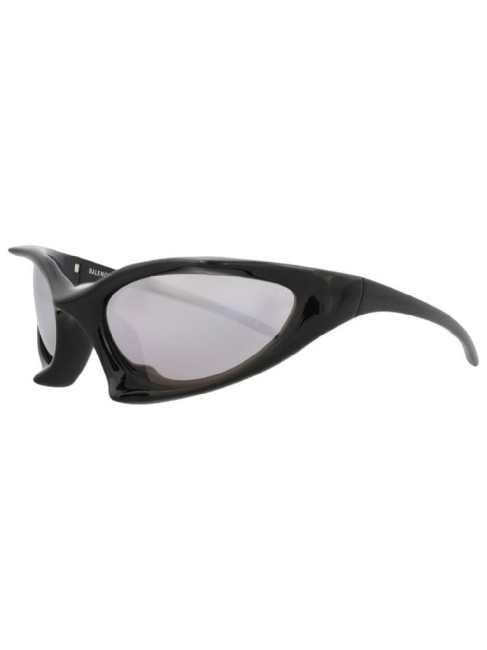 New Balenciaga Unisex Shield/Wrap Black Black Silver Fashion Designer Sunglasses